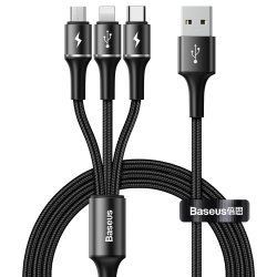 BASEUS KABEL 3w1 micro USB / Lightning / USB Typ C