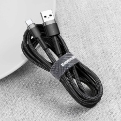 Baseus kabel USB / USB-C 3A 0,5M czarno-szary