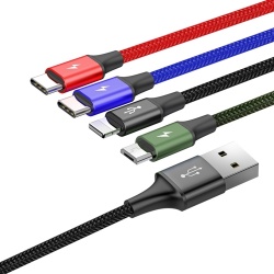 BaseusUSB 4w1 Lightning / 2x USB Typ C / micro USB